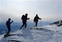 Snowshoe hiking Monte Spicco